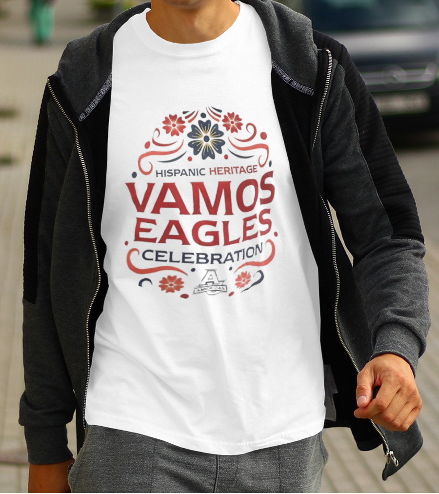 Hispanic Heritage Vamos Eagles Celebration With Floral T-Shirt