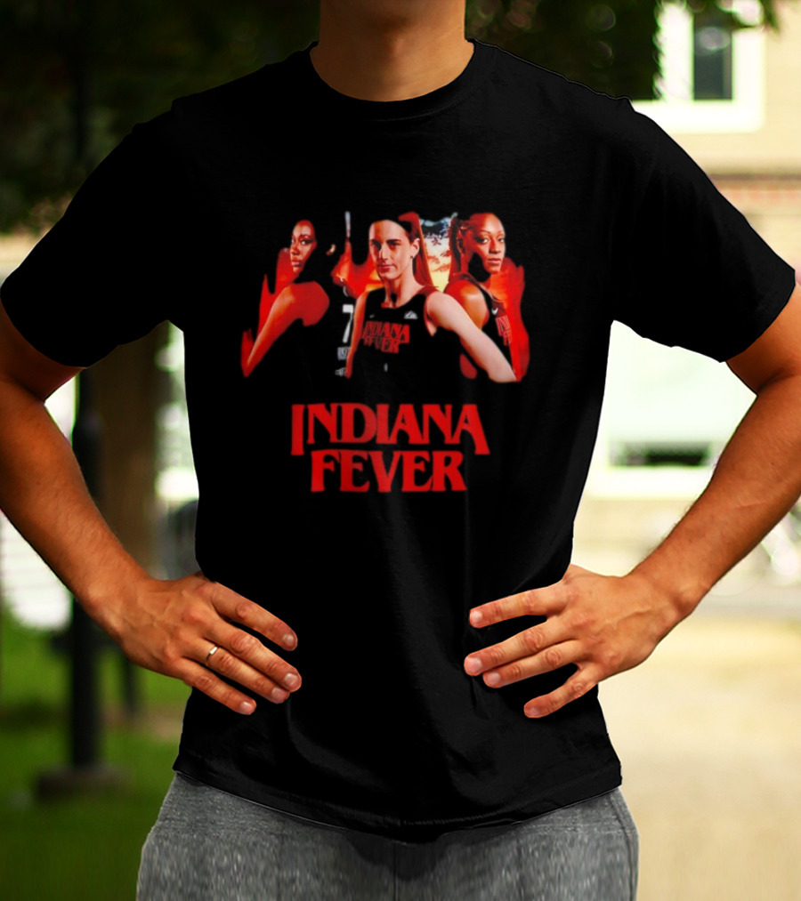 Indiana Fever Caitlin Clark Aliyah Boston Kelsey Mitchell Stranger Things T-Shirt