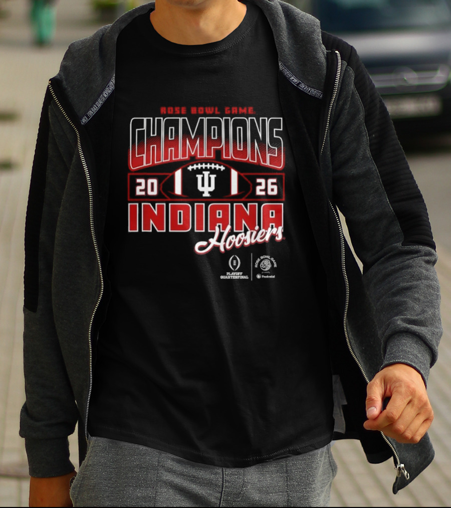 Indiana Hoosiers Rose Bowl Champions 2026 CFP Winners Football T-Shirt