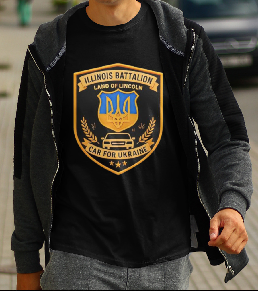 Illinois Battalion Land Of Lincoln Car For Ukraine T-Shirt
