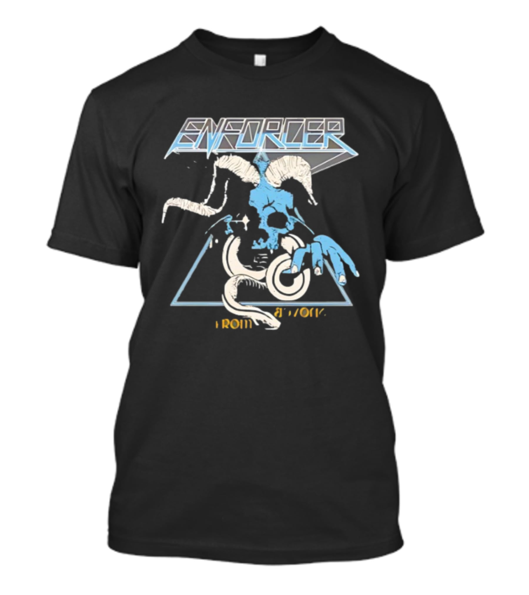 Enforcer Devil Blue Skull From Beyond Retro Metal T-Shirt