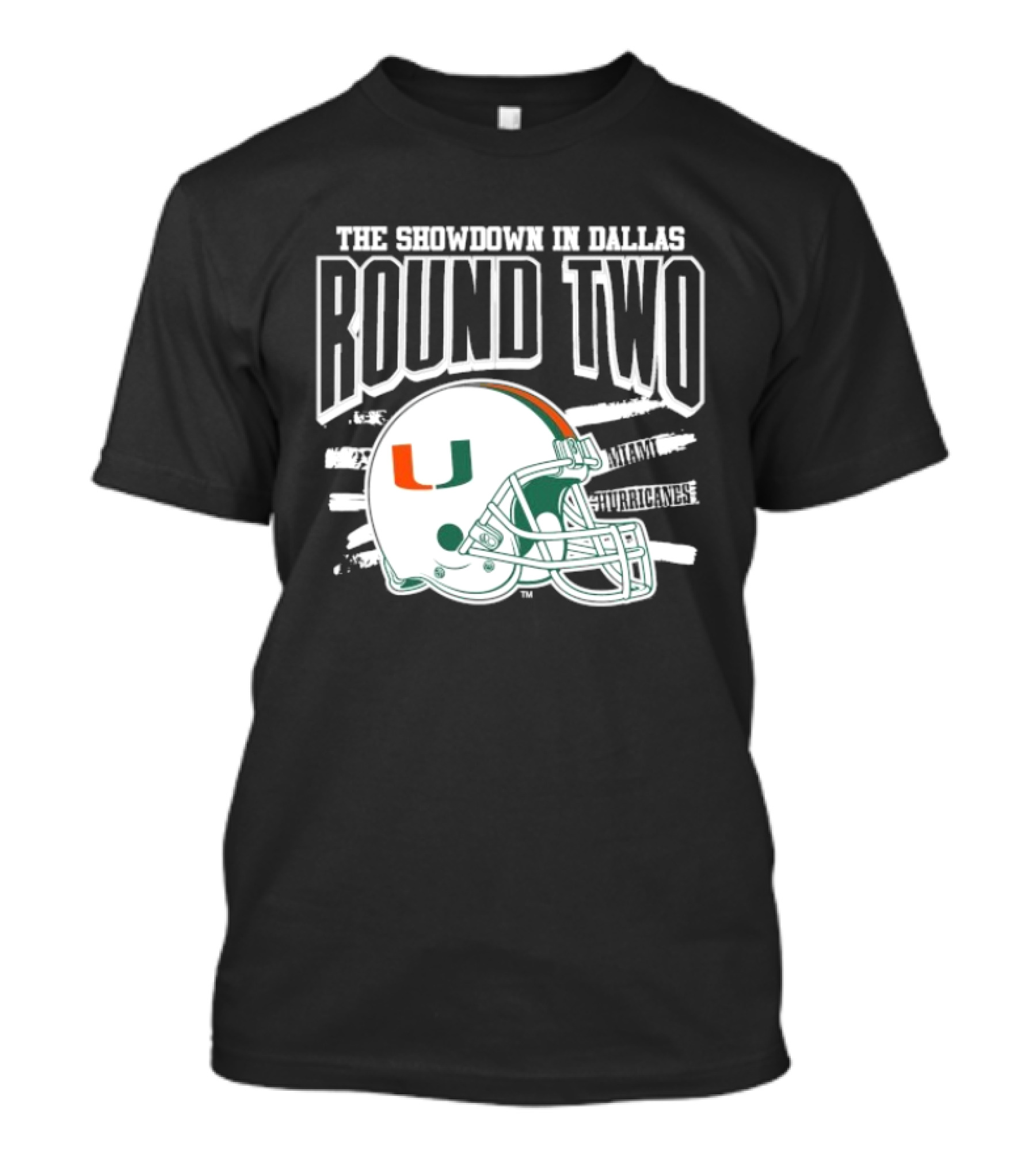 Miami Hurricanes Helmet The Showdown In Dallas Round Two T-Shirt