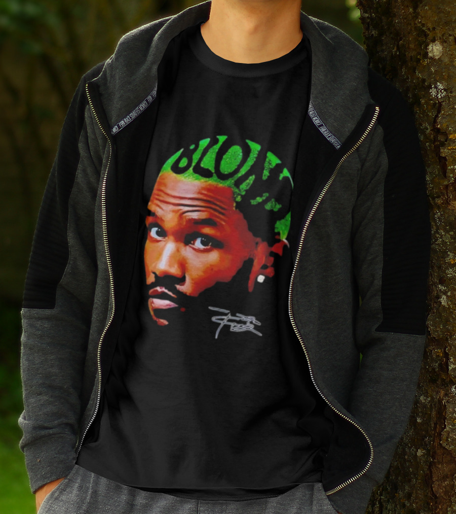 Blond Frank Ocean Big Face Green Hair Signature T-Shirt