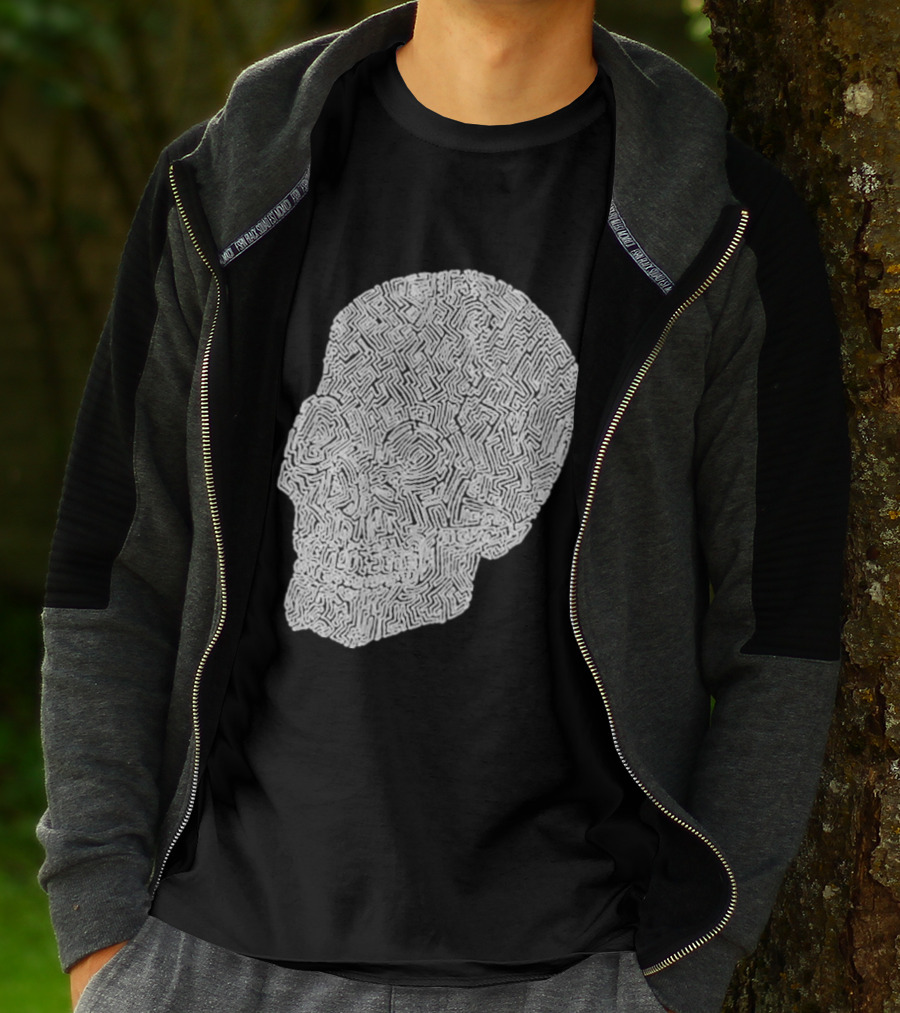 Noah Scalin Obsessive Compulsive Skull Maze T-Shirt
