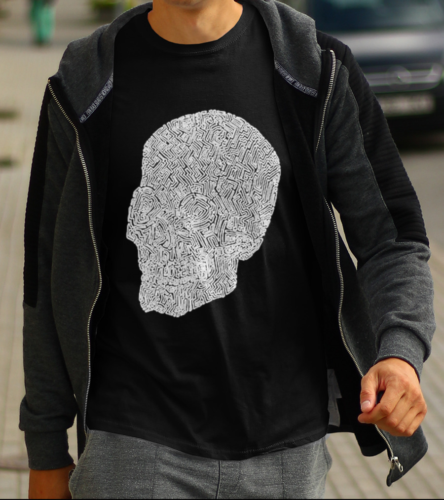 Noah Scalin Obsessive Compulsive Skull Maze T-Shirt