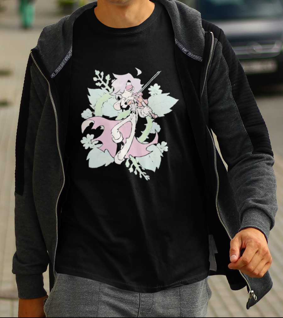 Zeddyzi Ramshackle Stone Vibes Guitar Player With Pastel Floral T-Shirt