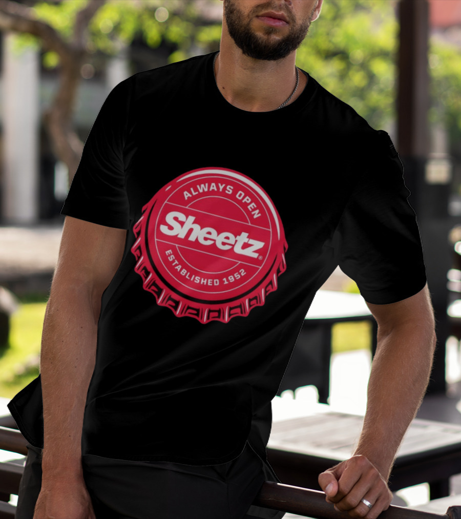 Always Open Sheetz Established 1952 Red Bottle Cap T-Shirt