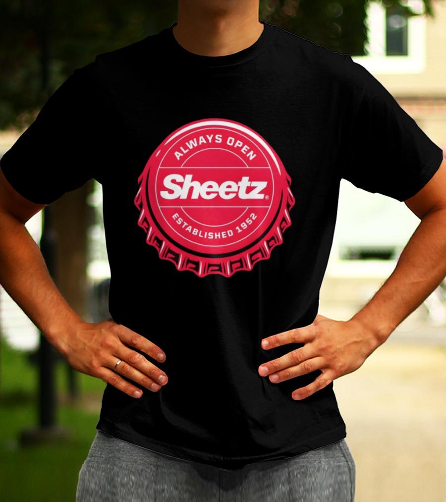 Always Open Sheetz Established 1952 Red Bottle Cap T-Shirt