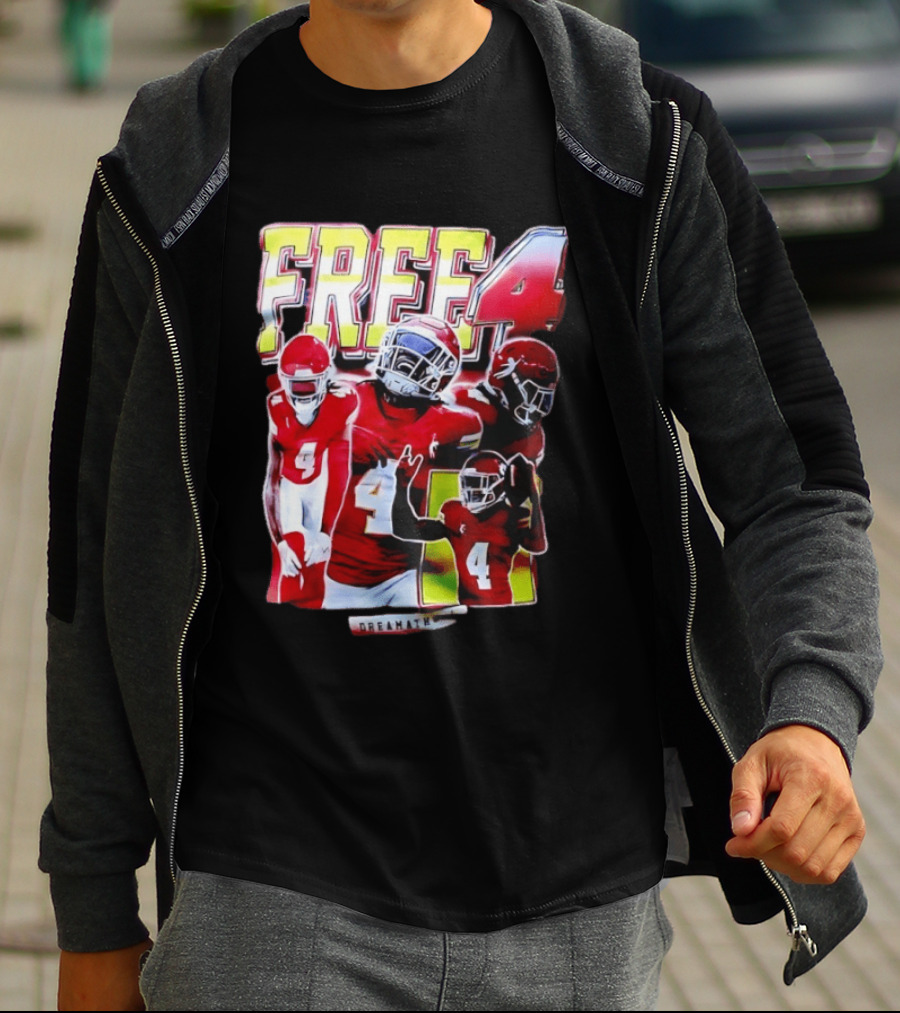 Free 4 Rashee Rice Kansas City Chiefs Dreamathon T-Shirt