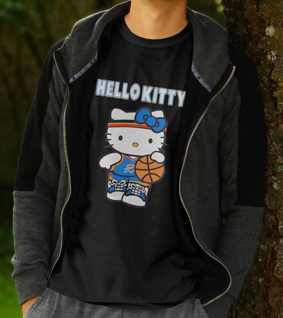Hello Kitty Oklahoma City Thunder Basketball T-Shirt