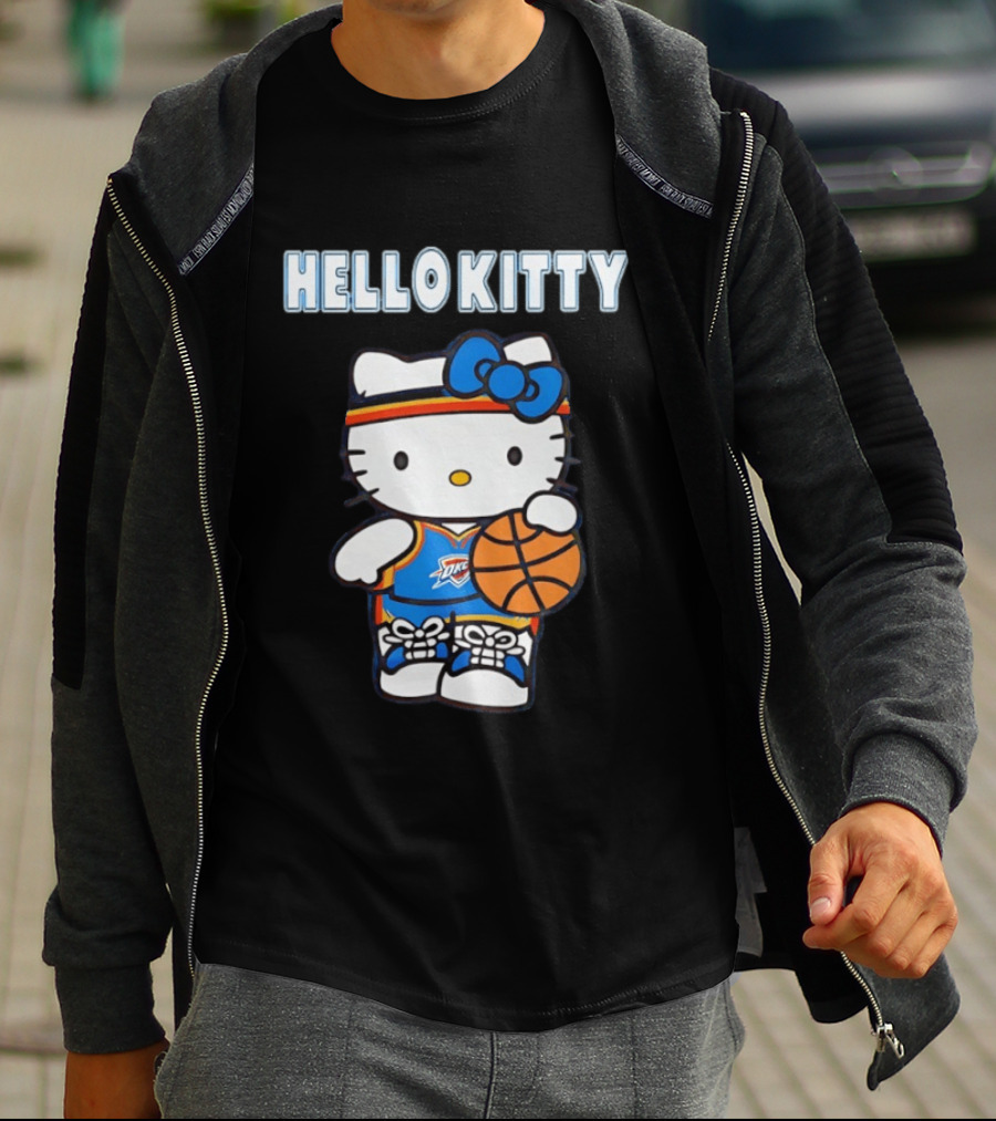 Hello Kitty Oklahoma City Thunder Basketball T-Shirt