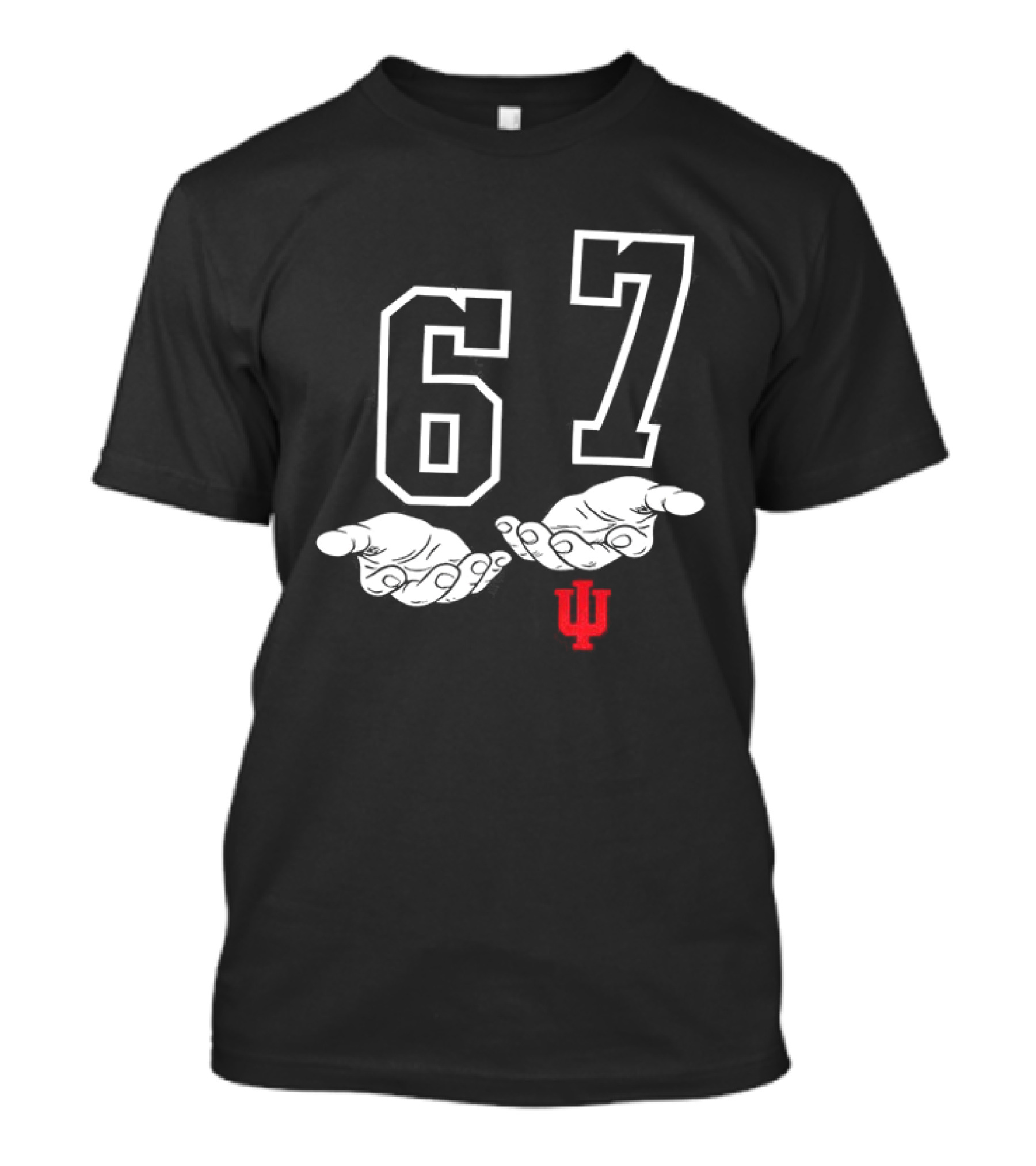 Indiana Hoosiers Football 67 Hand Gesture T-Shirt