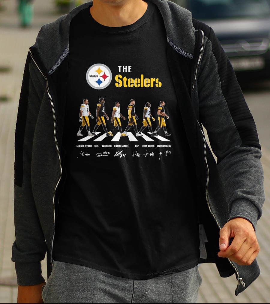Pittsburgh Steelers Player Signatures Crosswalk T-Shirt
