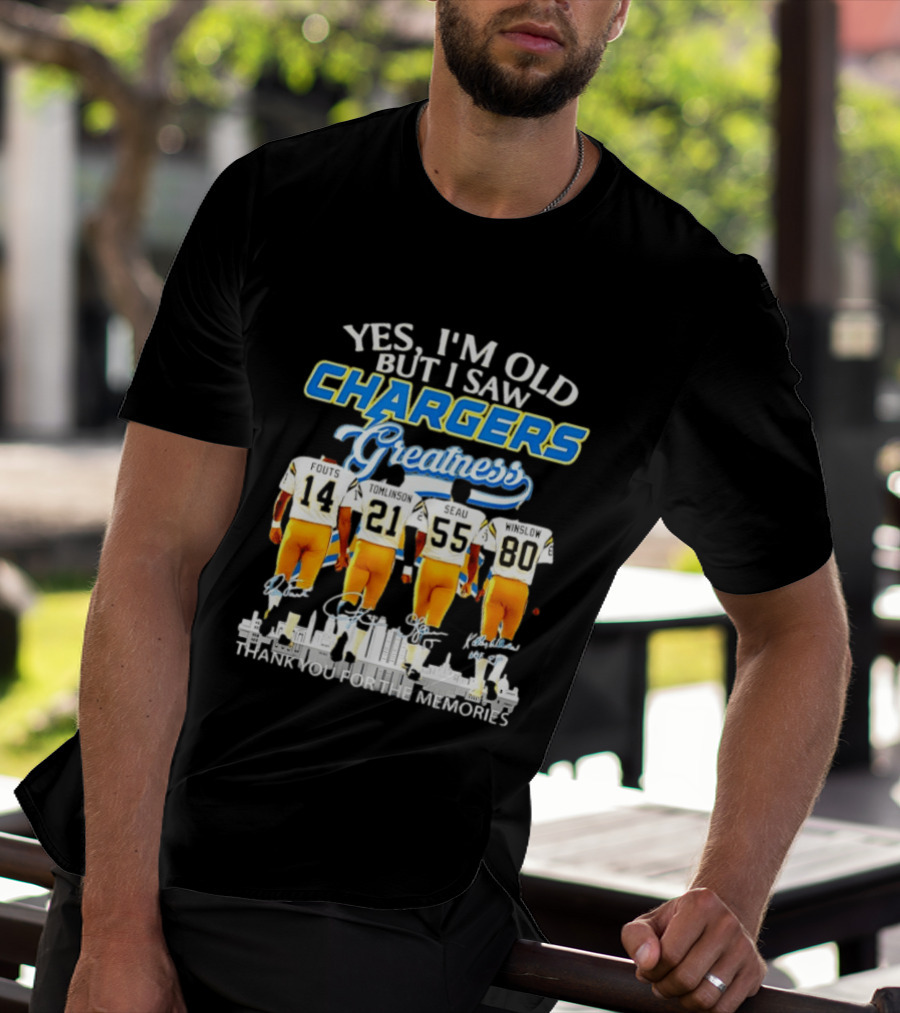 Yes I’m Old But I Saw LA Chargers Greatness Logo T-Shirt