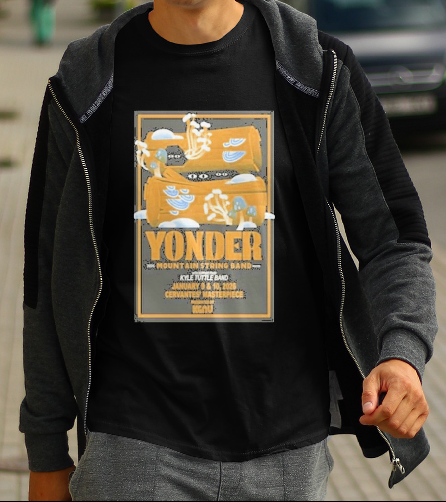 Yonder Mountain String Band Kyle Tuttle Band January 9 10 2026 Cervantes Masterpiece KGNU T-Shirt