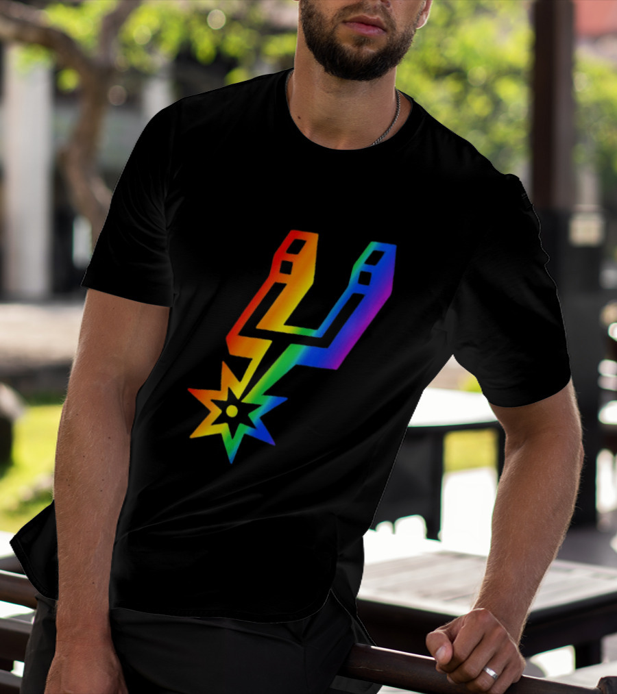 San Antonio Spurs LGBT Pride Rainbow Spurs T-Shirt