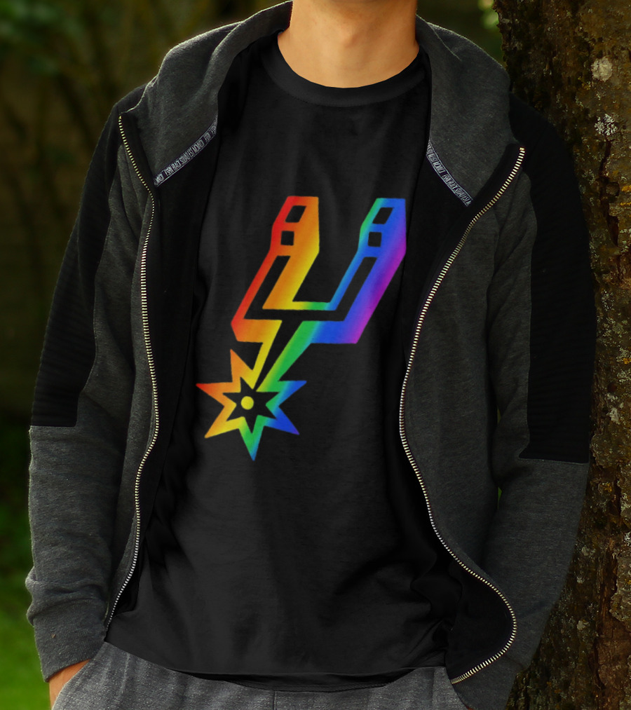 San Antonio Spurs LGBT Pride Rainbow Spurs T-Shirt