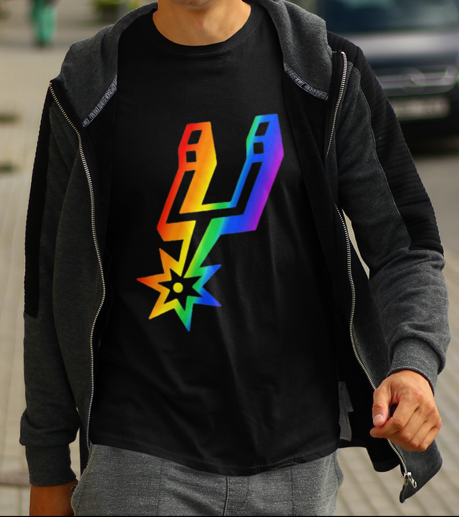 San Antonio Spurs LGBT Pride Rainbow Spurs T-Shirt