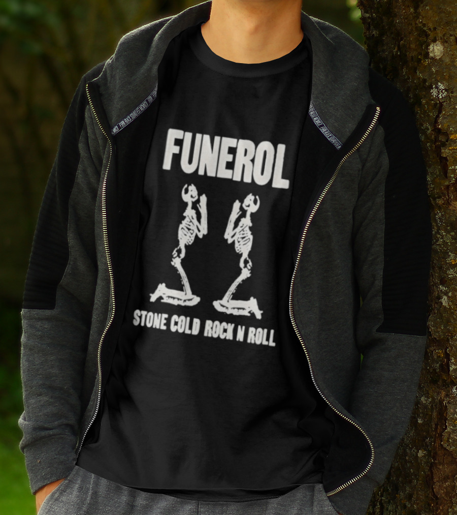 Funerol Skeleton Stone Cold Rock N Roll T-Shirt