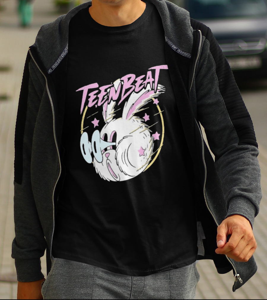 Teen Beat Blink Bunny Whimsical Pastel Stars Emo Vibe T-Shirt