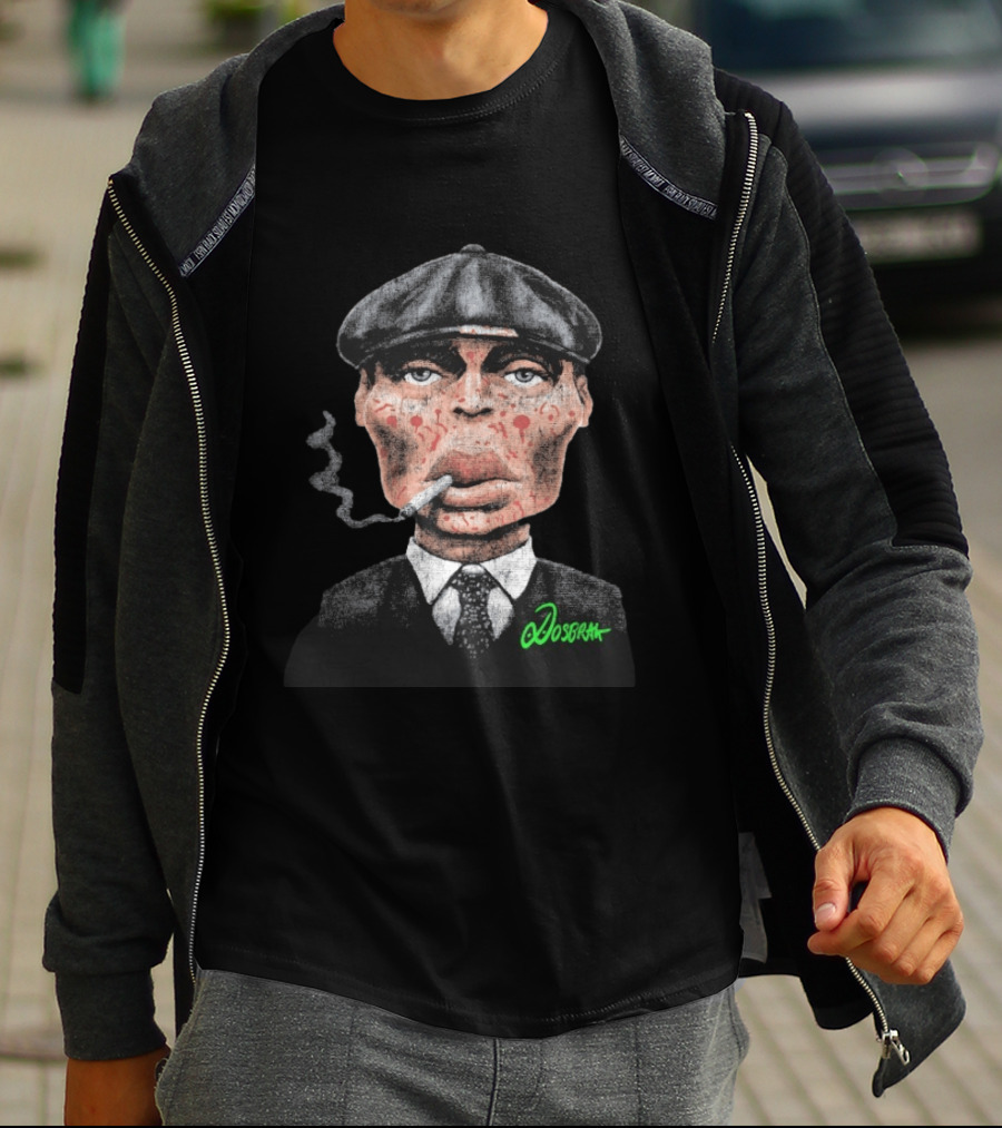 Tommy Shelby Smoking Cigarette By Dosbrak T-Shirt