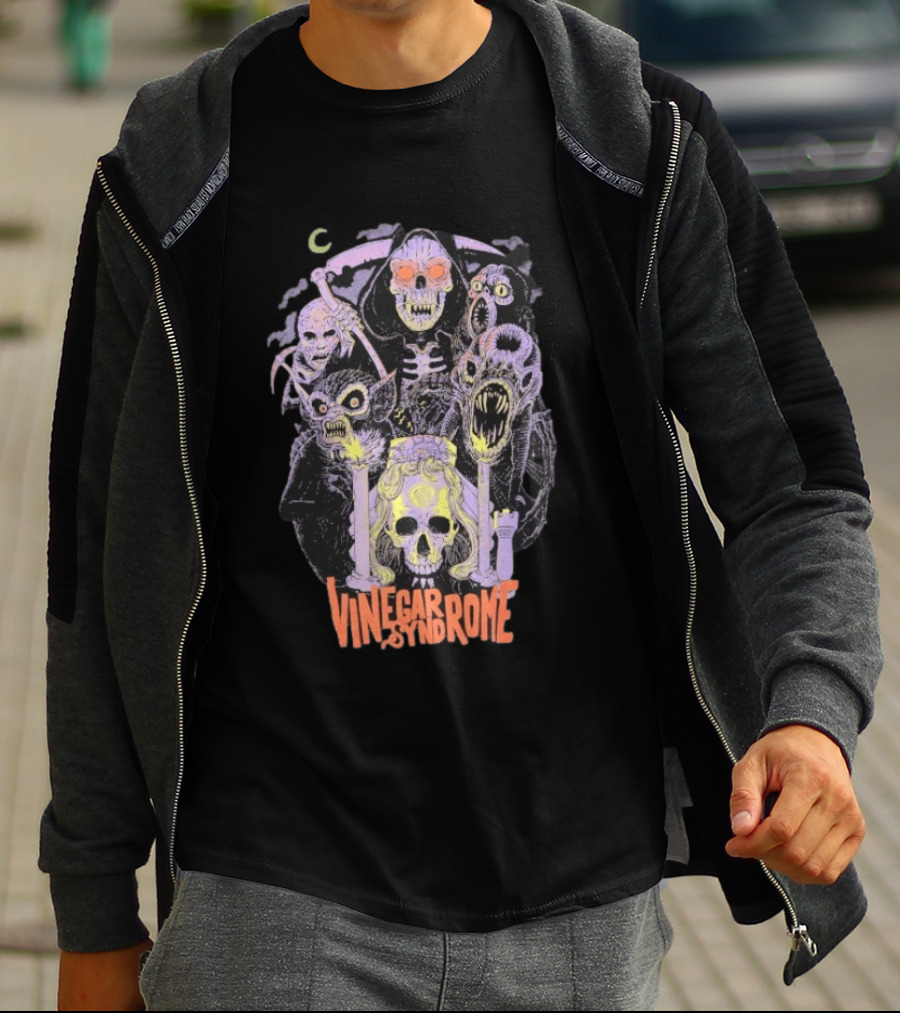 Vinegar Syndrome Spookies Horror Monsters Skeletons And Creatures Collection T-Shirt