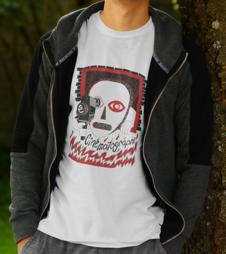 Cinématographe Peeping Tom Red Mask Camera T-Shirt