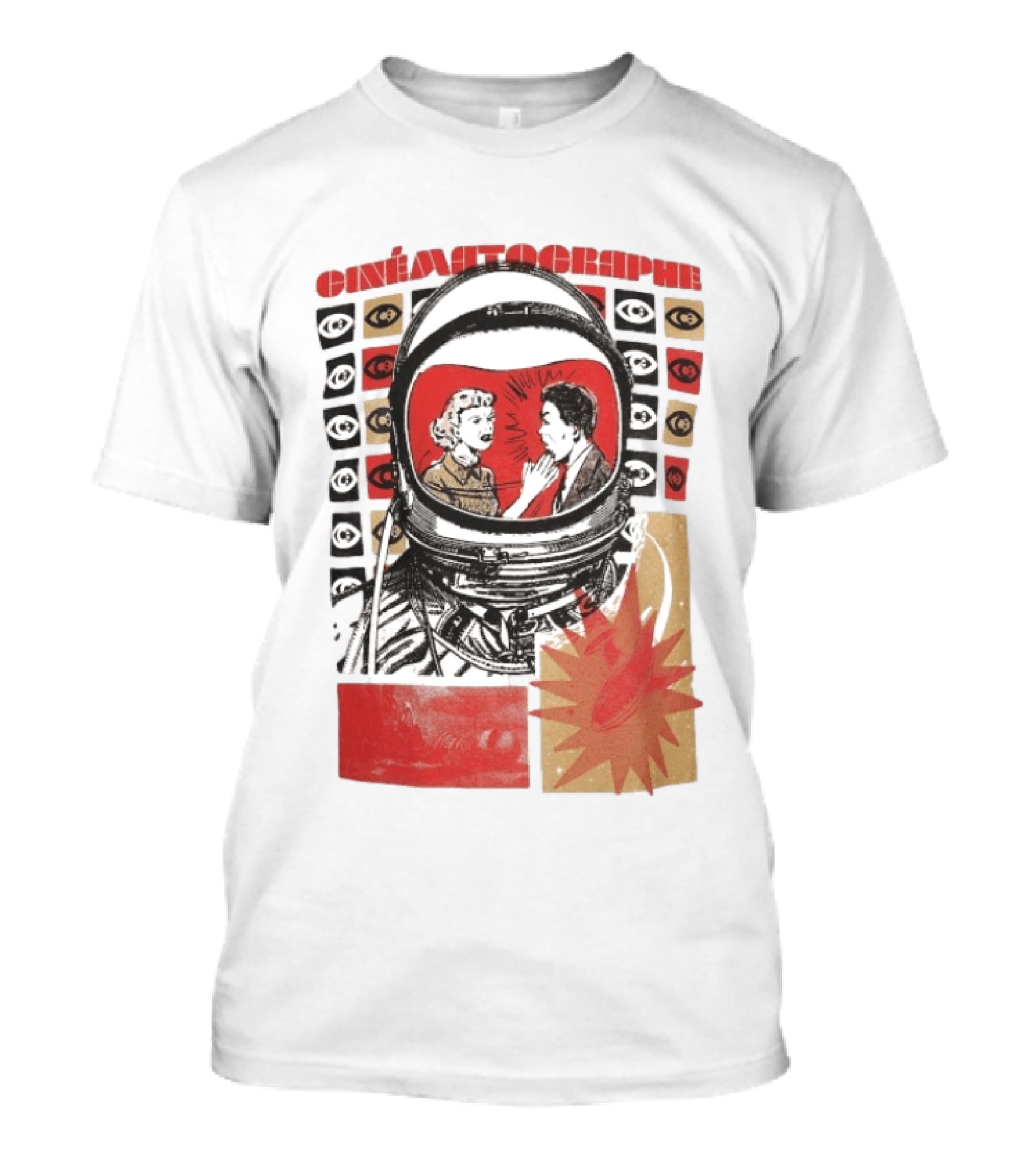 Cinématographe Pulp Fiction Astronaut Retro Sci Fi Pop T-Shirt