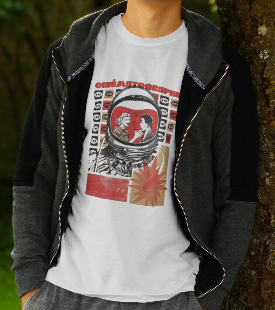 Cinématographe Pulp Fiction Astronaut Retro Sci Fi Pop T-Shirt