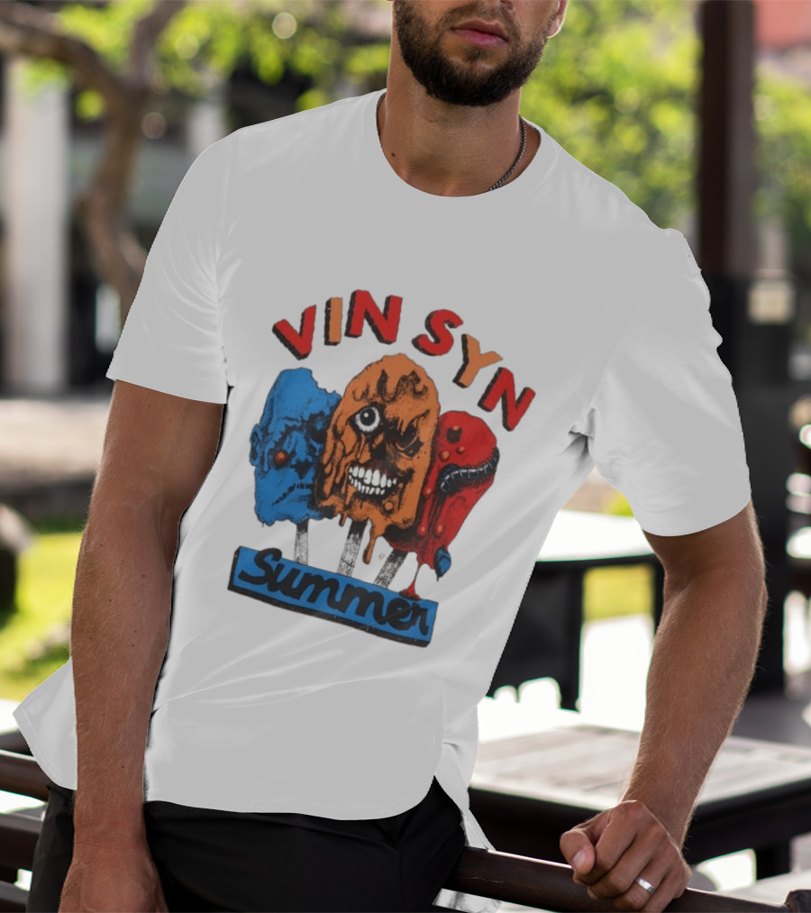 VIN SYN Summer Horror Monster Trio T-Shirt