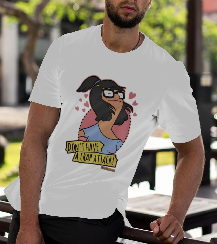 Bob's Burgers Don't Have A Crap Attack Character Graphic With Pink Hearts T-Shirt