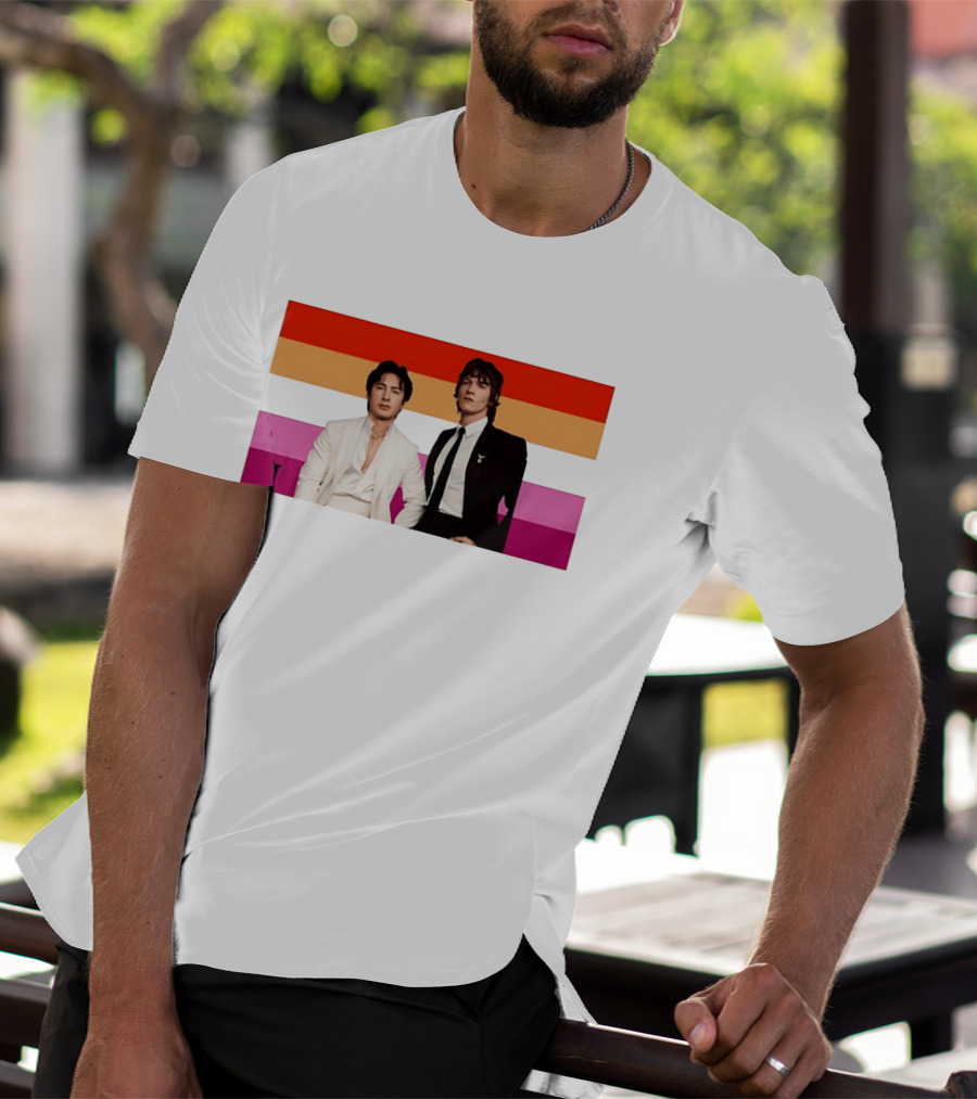 Hudson Williams Connor Storrie Lesbian Pride Flag Themes T-Shirt