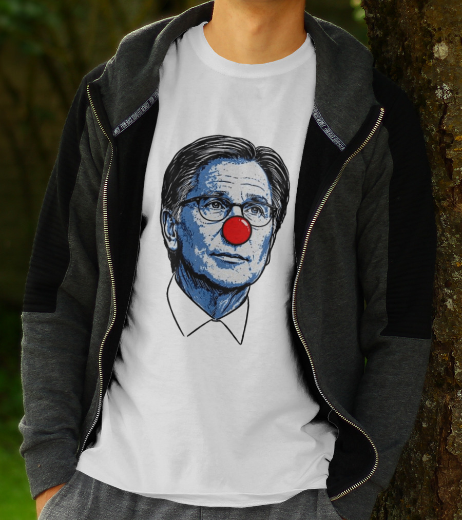 Dan Lifshatz Clown Red Nose Illustration Pop Culture T-Shirt