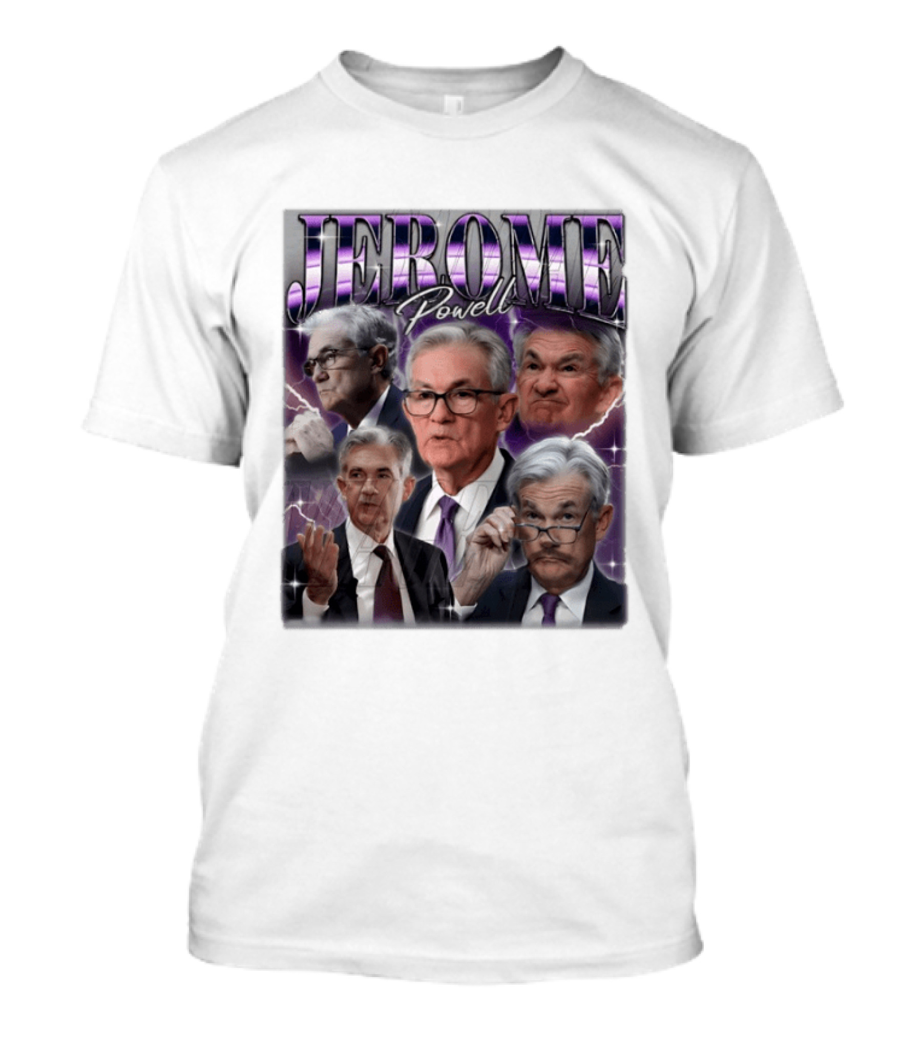 Jerome Powell Collage Multiple Expressions And Poses T-Shirt