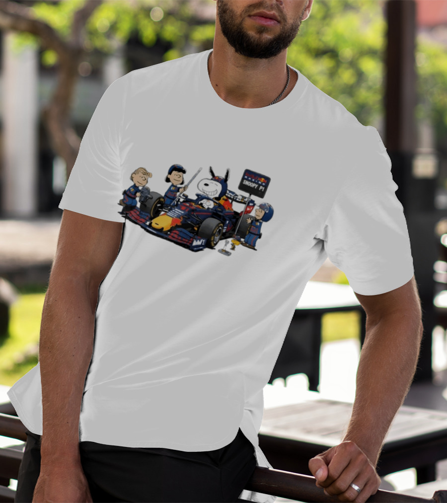 Red Bull Racing Snoopy P1 Peanuts Motorsport Pit Crew T-Shirt