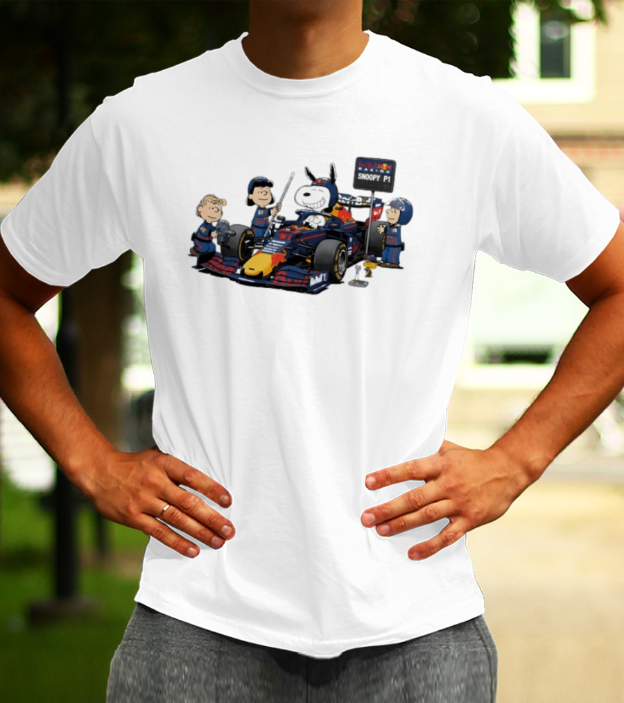 Red Bull Racing Snoopy P1 Peanuts Motorsport Pit Crew T-Shirt