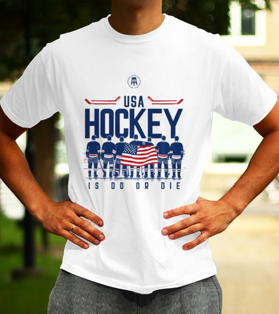 USA Hockey Is Do Or Die Players Flag Ice Skating Team With American T-Shirt