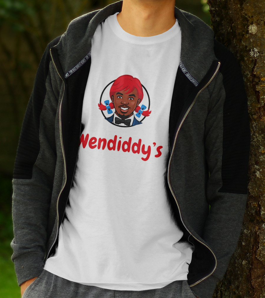 Wendiddy's Red Hair Blue Bow Pigtails T-Shirt