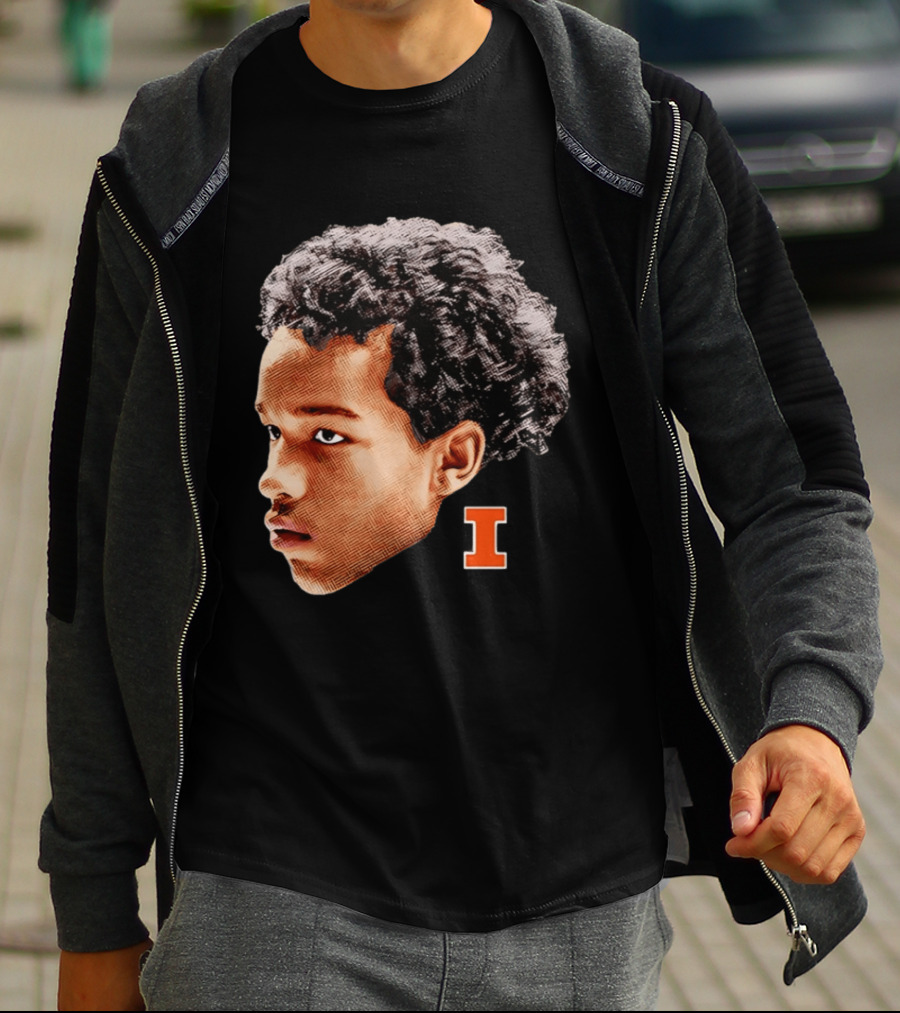 Blake Fagbemi Illinois Fighting Illini Big Head Iconic I T-Shirt
