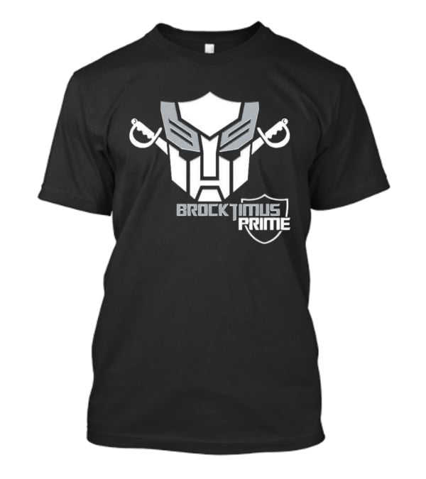 Brocktimus Prime Transformers Las Vegas Raiders Silver Shield T-Shirt