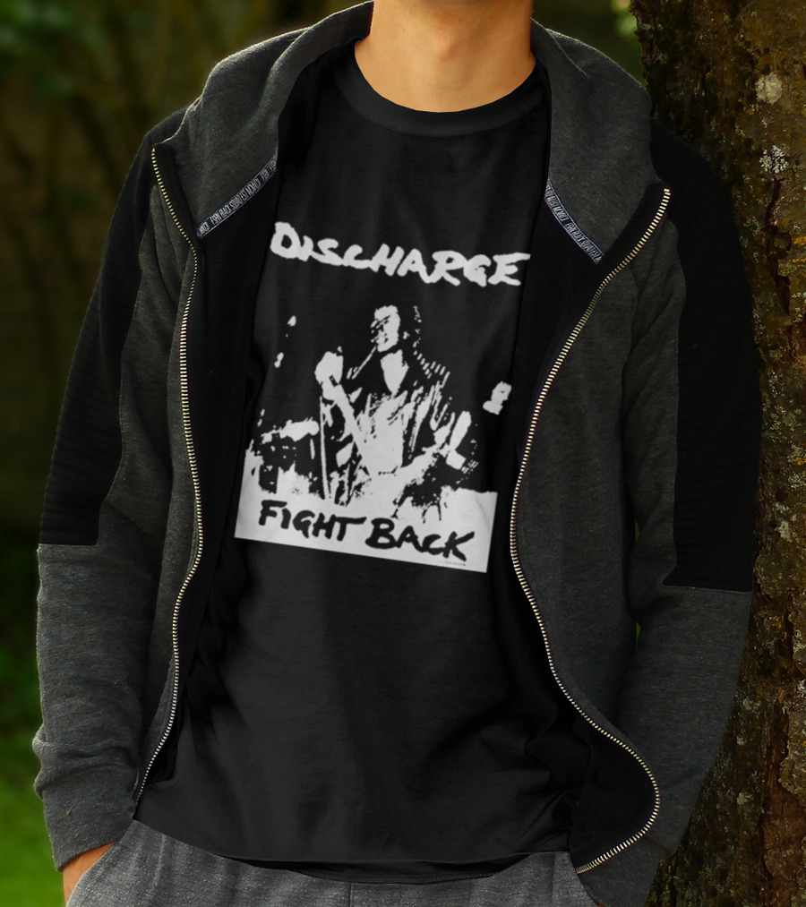 Discharge Fight Back Punk Music Performance T-Shirt