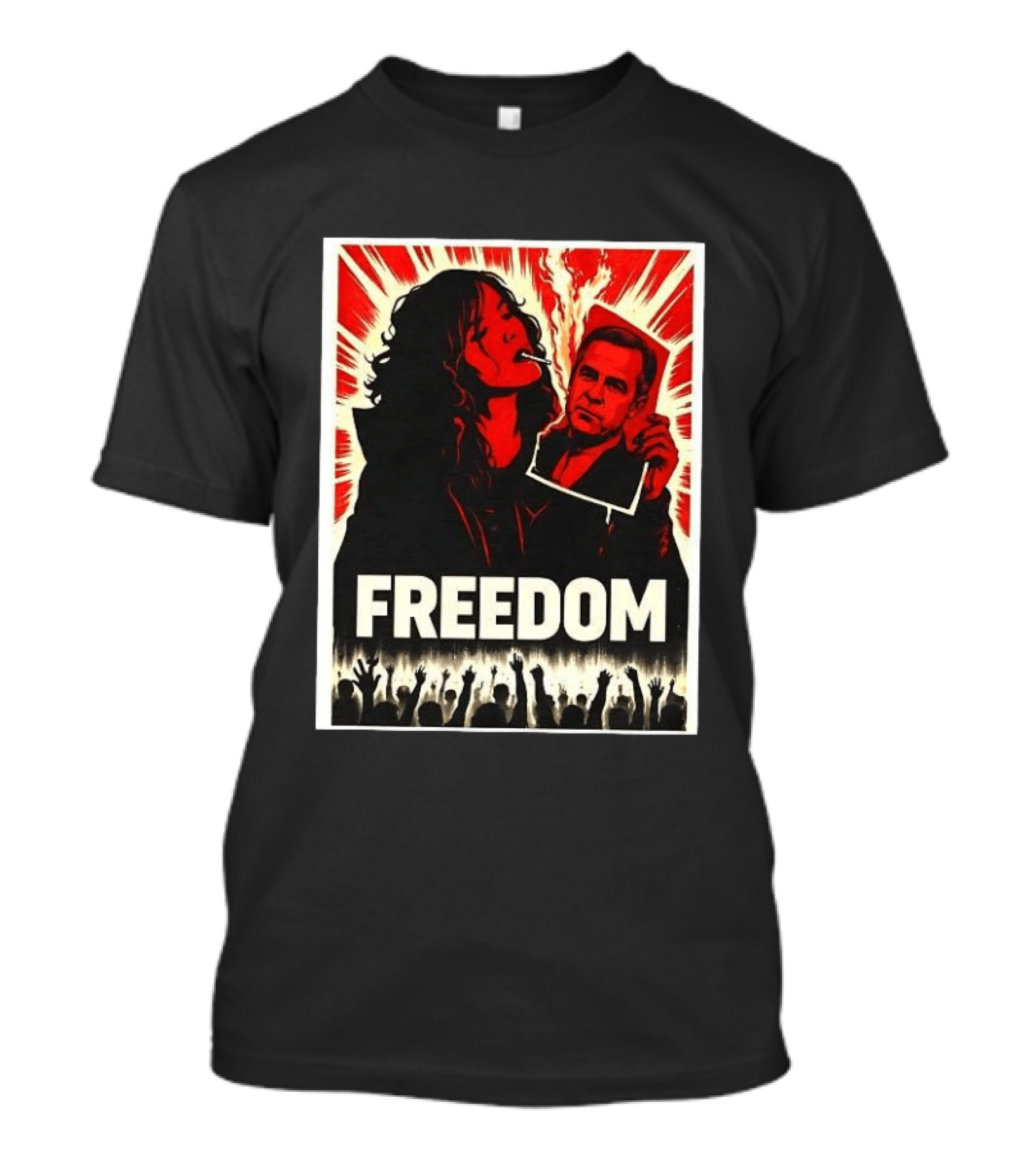 Freedom Expression Red And Black Powerful Political T-Shirt