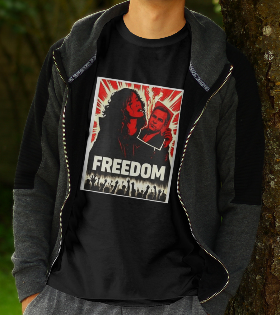 Freedom Expression Red And Black Powerful Political T-Shirt
