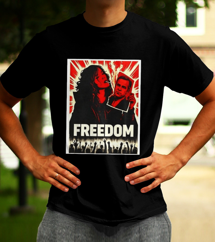 Freedom Expression Red And Black Powerful Political T-Shirt