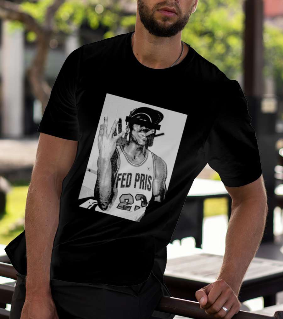 Greg Puciato Fed Pris 23 Censored Basketball Icon Cigarette T-Shirt