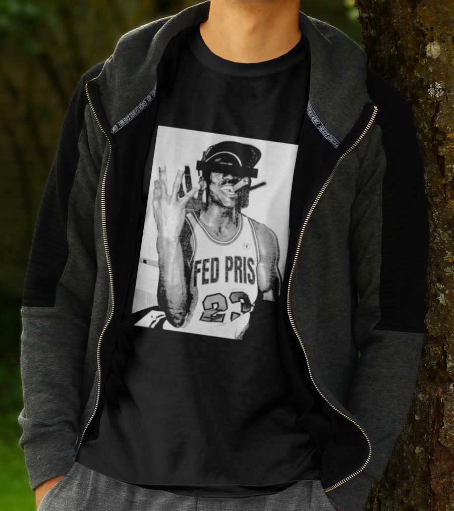 Greg Puciato Fed Pris 23 Censored Basketball Icon Cigarette T-Shirt
