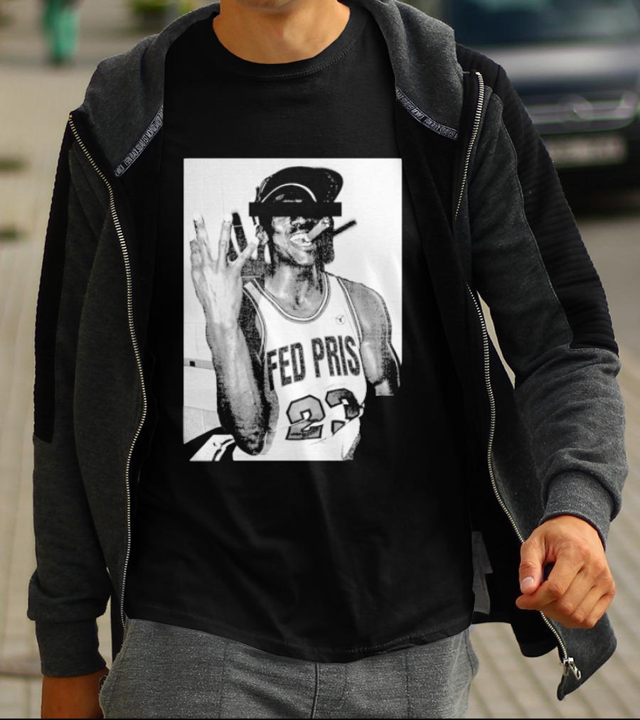 Greg Puciato Fed Pris 23 Censored Basketball Icon Cigarette T-Shirt