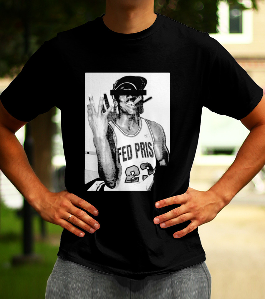 Greg Puciato Fed Pris 23 Censored Basketball Icon Cigarette T-Shirt