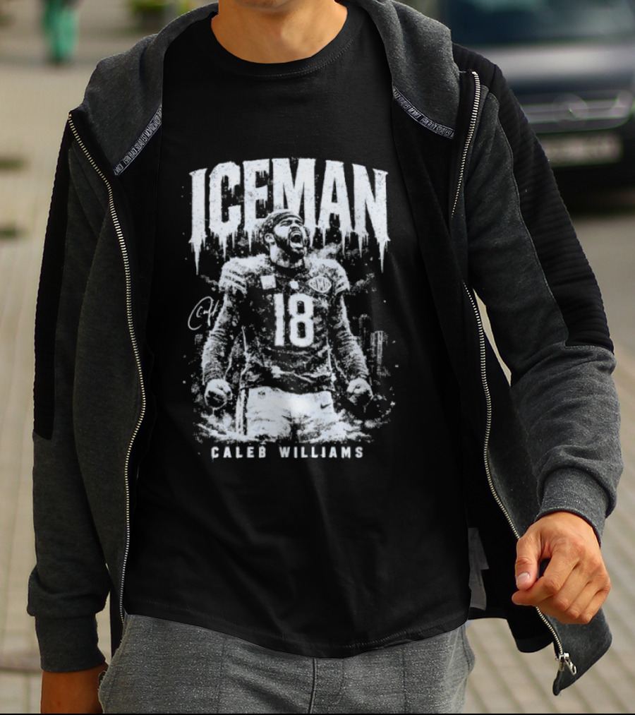 Iceman Caleb Williams 18 Chicago Bears Football T-Shirt