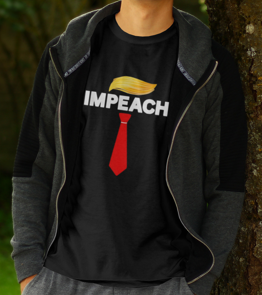 Impeach Trump Protest Red Tie And Hair T-Shirt